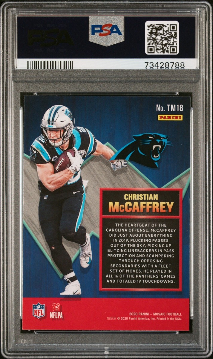 2020 Panini Mosaic Christian McCaffrey Touchdown Masters #TM18 PSA