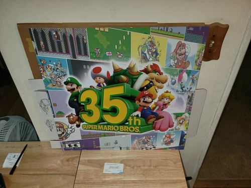 Super Mario Bros 35th Anniversary Edition Nintendo 23"×23" Plastic Display 