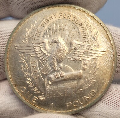 1969 biafra 1 silver pound stunning color , very rare km6 | eBay
