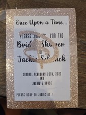 Custom bridal shower invitations 5x7 25 invitations Disney princess & thank yous