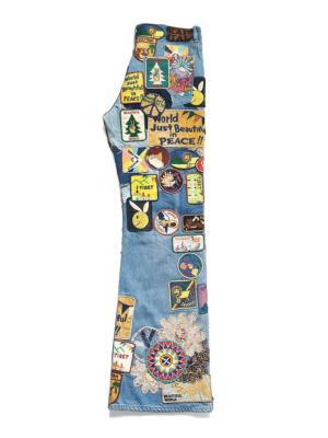 Kapital 12.5oz Denim 5P Rat Flare Pants (BEAUTIFUL WORLD INSANE