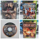 Original Xbox 4 Game Lot: D & D, Dead to Rights, Marvel UA, Crimson Skies Tested