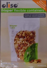 Oliso Frisper Flexible Containers, Medium, 1qt, 1L, FCMED-6, Set of 6 bags