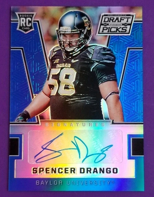 2016 Panini Prizm Collegiate Draft Picks #252 Spencer Drango Baylor Bears Auto - Image 2 of 4
