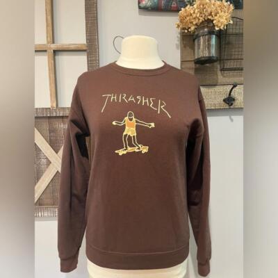 Thrasher Gonz Logo Long Sleeve Sweatshirt Skateboarding Mens