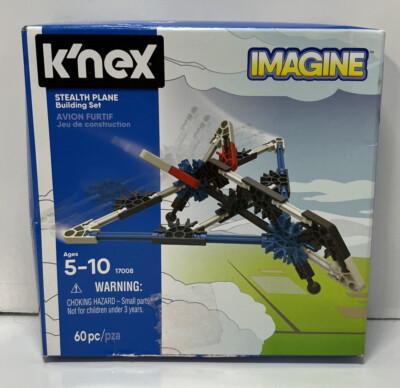 K'Nex Stealth Plane Building Set Imagine Series 60 Pc Ages 5-10