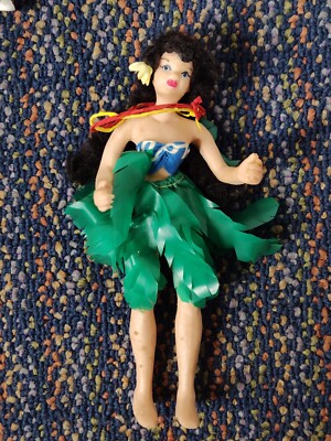 Vintage Hawaiian Hula Dancing Girl Flexible Figurine 7''