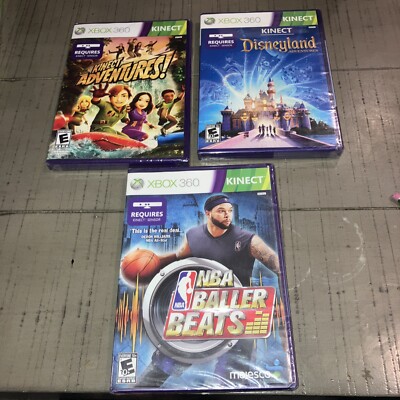 Walt Disney's DISNEYLAND ADVENTURES  KINECT & Naval Baller 3 New Sealed Game W18