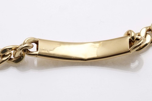 Vintage 14k yellow gold Cuban Link ID Bracelet 7.5" - Picture 2 of 4