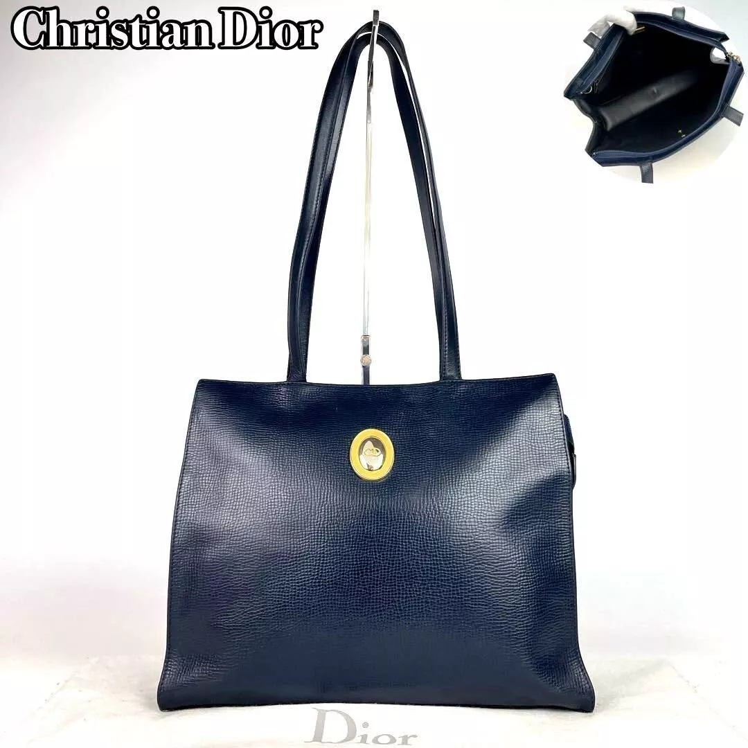 Sac Dior One Bandoulière Cuir Marine Quincaillerie Doré Vintage A4 Taille 202502M