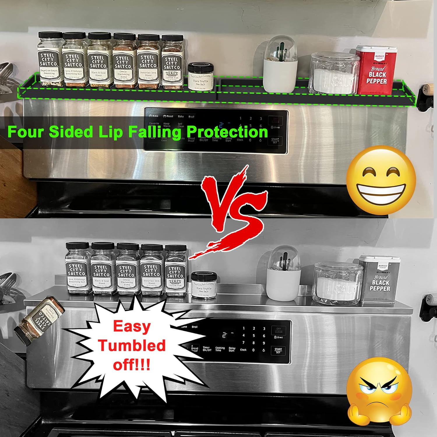 Silicone Magnetic Stove Top Shelf 30 Inch, Kitchen Over Stove Oven Shelf, Magnet