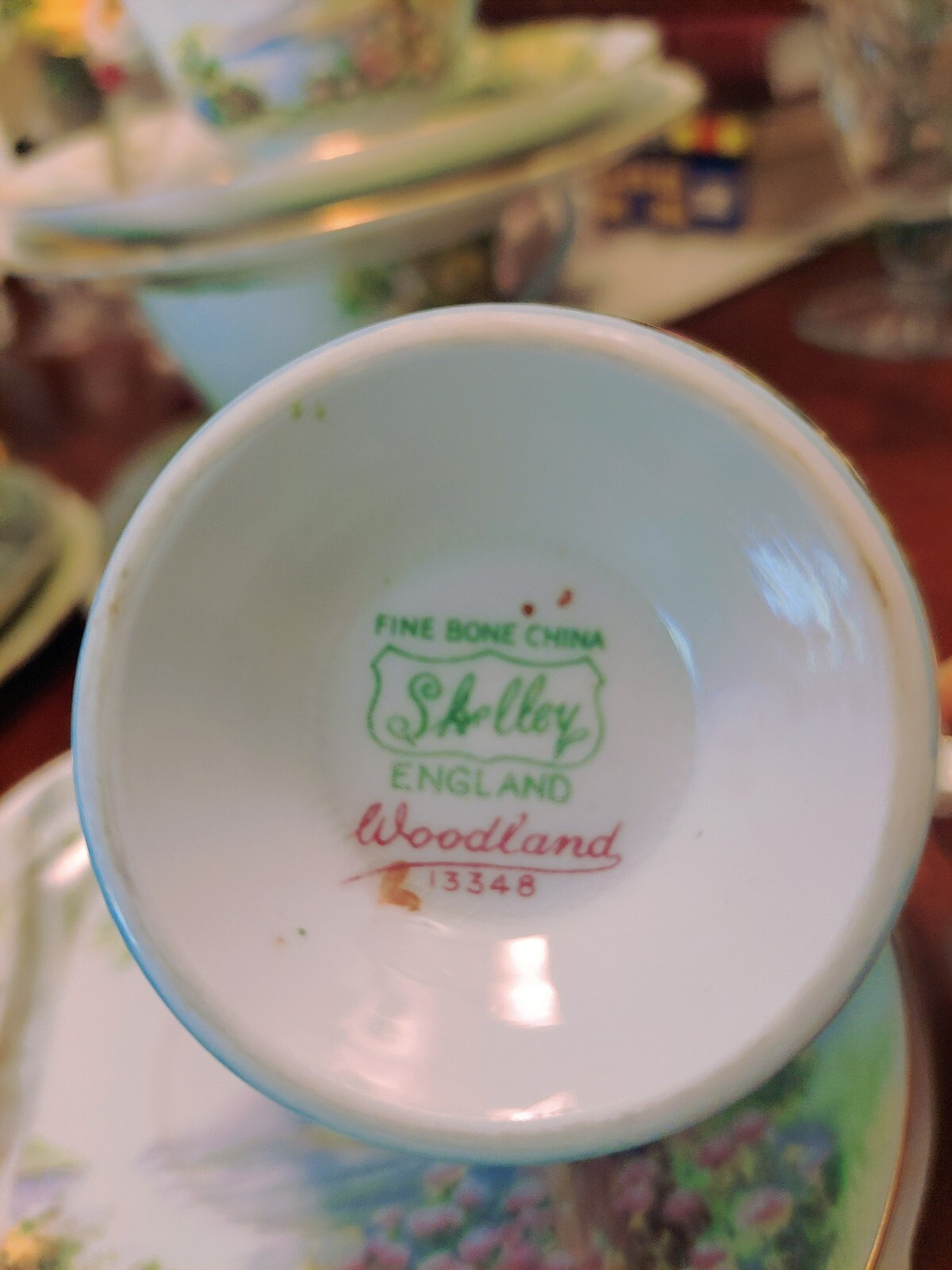 Vintage Shelley Fine China woodland Tea set 21 pieces eBay