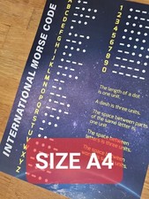 International Morse Code Alphabet Chart - A4 Poster Ham Radio Chart