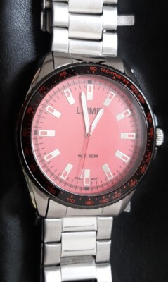 L.UME  Uhr, Ronda SwissQuarz ,45mm, 3ATM, Ovp, Tachymeter LU4389-07 