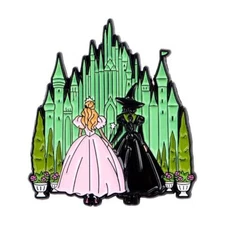 Wicked Glinda, Elphaba at Emerald City 1.25 in Tall Pin