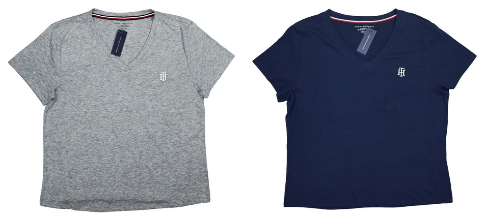Tommy Hilfiger Sleepwear Camiseta de manga corta con cuello en V para mujer NWT