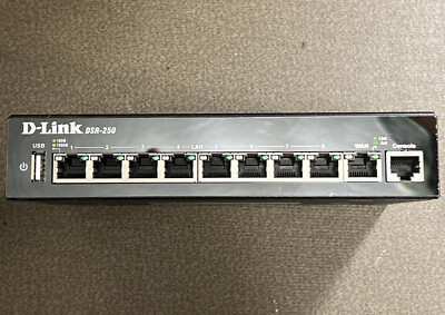 D-Link DSR-250 8-Port Wired Gigabit VPN Router