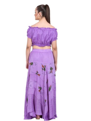 Women's Summer flower Embroidered Elastic Waist Long Maxi Skirts Assorted lot - Picture 9 of 15