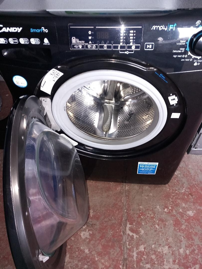 Candy CSOW4963TWCBE Black Free Standing Washer Dryer 9Kg 1400 rpm