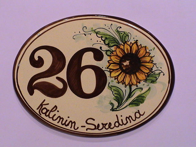 Targhetta Civica In Ceramica Mini Altea | Numero 1, Motivo Floreale, 7.5x3.5 Cm Per Esterni - Foto 6