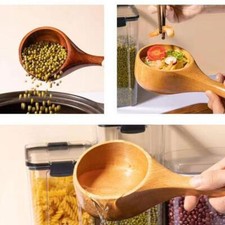 Wooden Spoon Korean Household Soup Spoon Large Diameter Short Handle H0V2 HNM