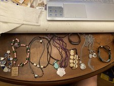 Mix Lot of Costume Jewerly Necklaces Bracelets EUC Wearable 11 Pieces