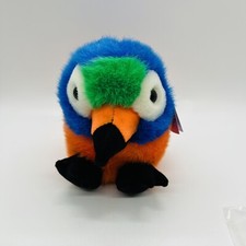 1998 Puffkins Swibco SQUAWK Tropical Parrot Beanie Plush Style 6687 with tag