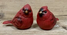 Cardinal Bird Figurines (2 Piece Set) 3" x 3"