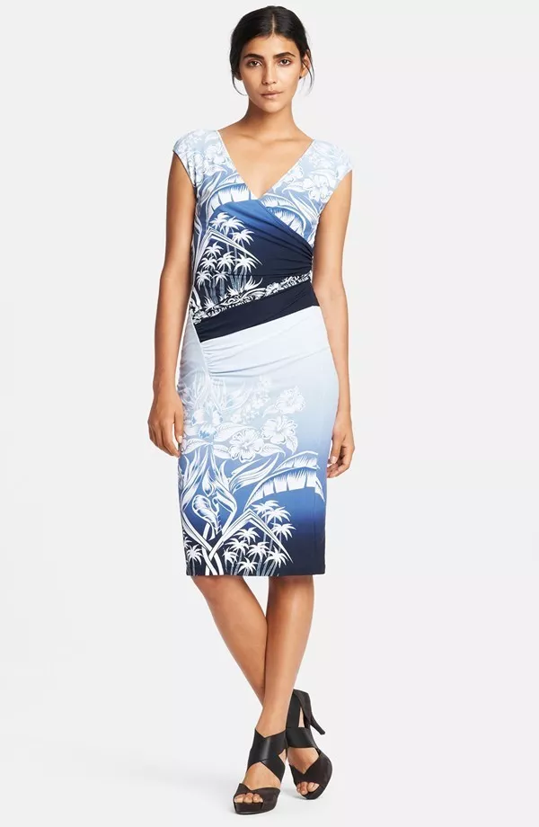Tahitian print dresses top