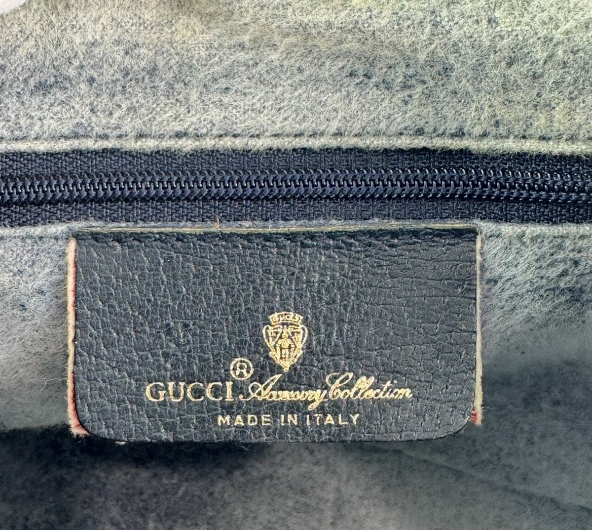 GUCCI Accessory Collection Navy Blue Canvas Supreme Sherry Line