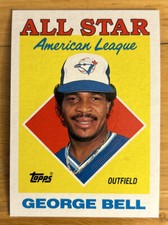 1988 Topps George Bell All Star Baseball Card #390 Blue Jays VG