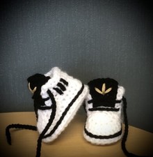Crochet Newborn Baby First Shoes Booties Boots Slippers Trainers