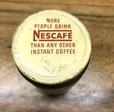 Vintage 1940&rsquo;s Small Nescafe Coffee Jar - No Label - No Chips/Cracks 3 1/2"