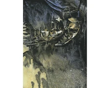 Floating Market in Bangkok, Thailand watercolor painting.  Bangkok art (print)