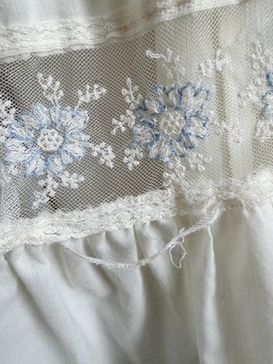 Vintage 1970s Gunne Sax Dress White Cotton Lace Maxi XXS XS | eBay