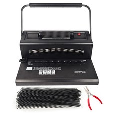 Spiral Coil Binding Machine with 100 Pack 3/8" 10mm Coils Pliers