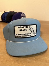 Vintage Beaver State Patch Blue  erections Are Our Business  Trucker Hat