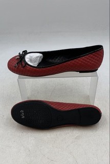 Michael Kors Womens Red Round Toe Slip On Casual Ballet Flats Size 10