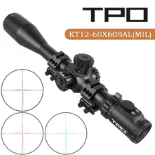 KT 12-60X60 SAL Rifle Scope MIL Reticle 35mm Tube Side Parallax Adjustment