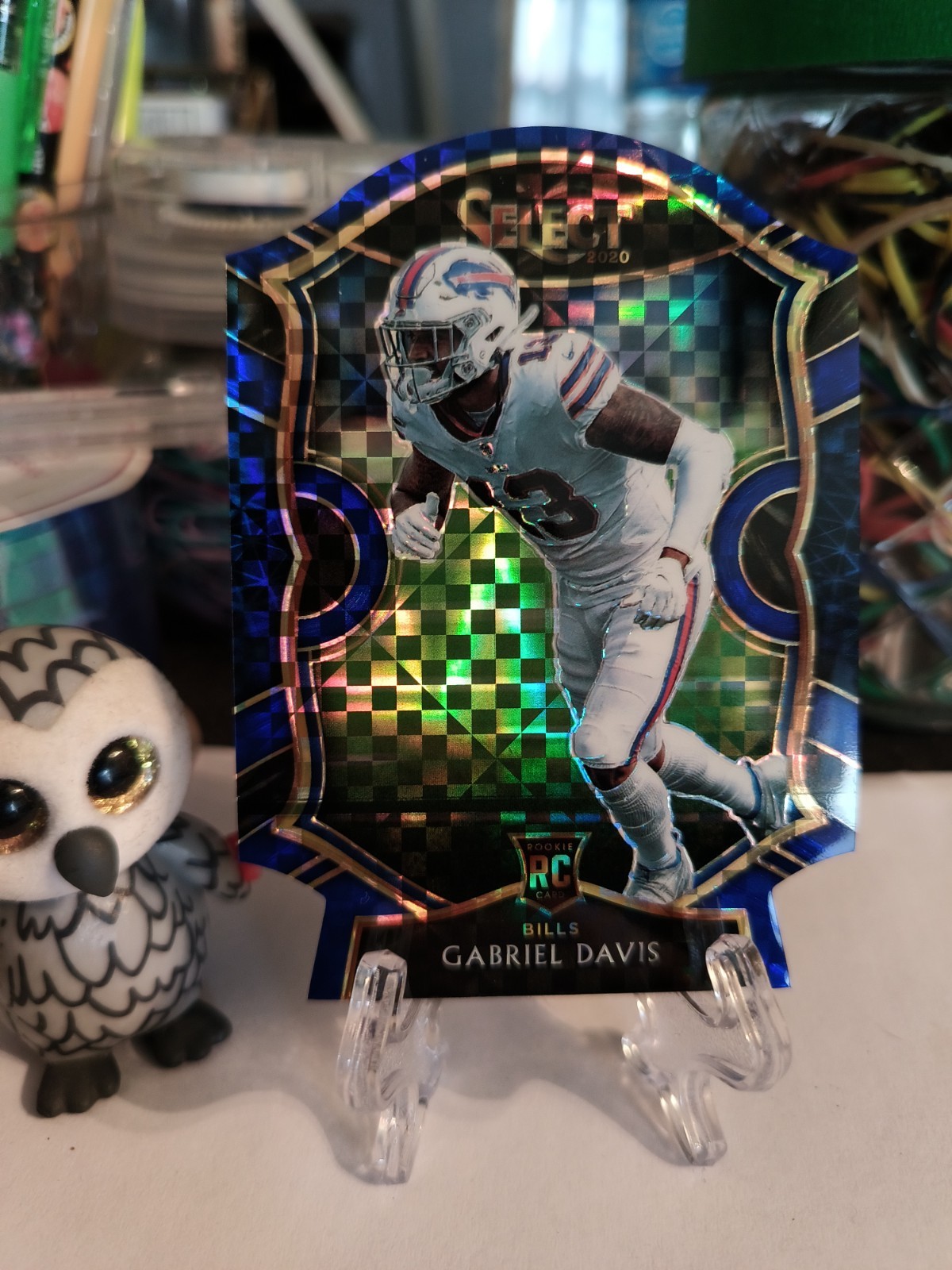 2020 Panini Select - Concourse Gabriel Davis #82 Blue Prizm Die-Cut (RC)