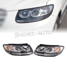 Pair For 2007-2012 Hyundai Santa Fe Left & Right Headlights Headlamps Assembly