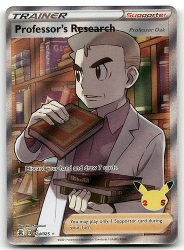 Professor's Research [Professor Oak] (Full Art) Holo Ultra Rare 024/025 Celebrat - product listing photo