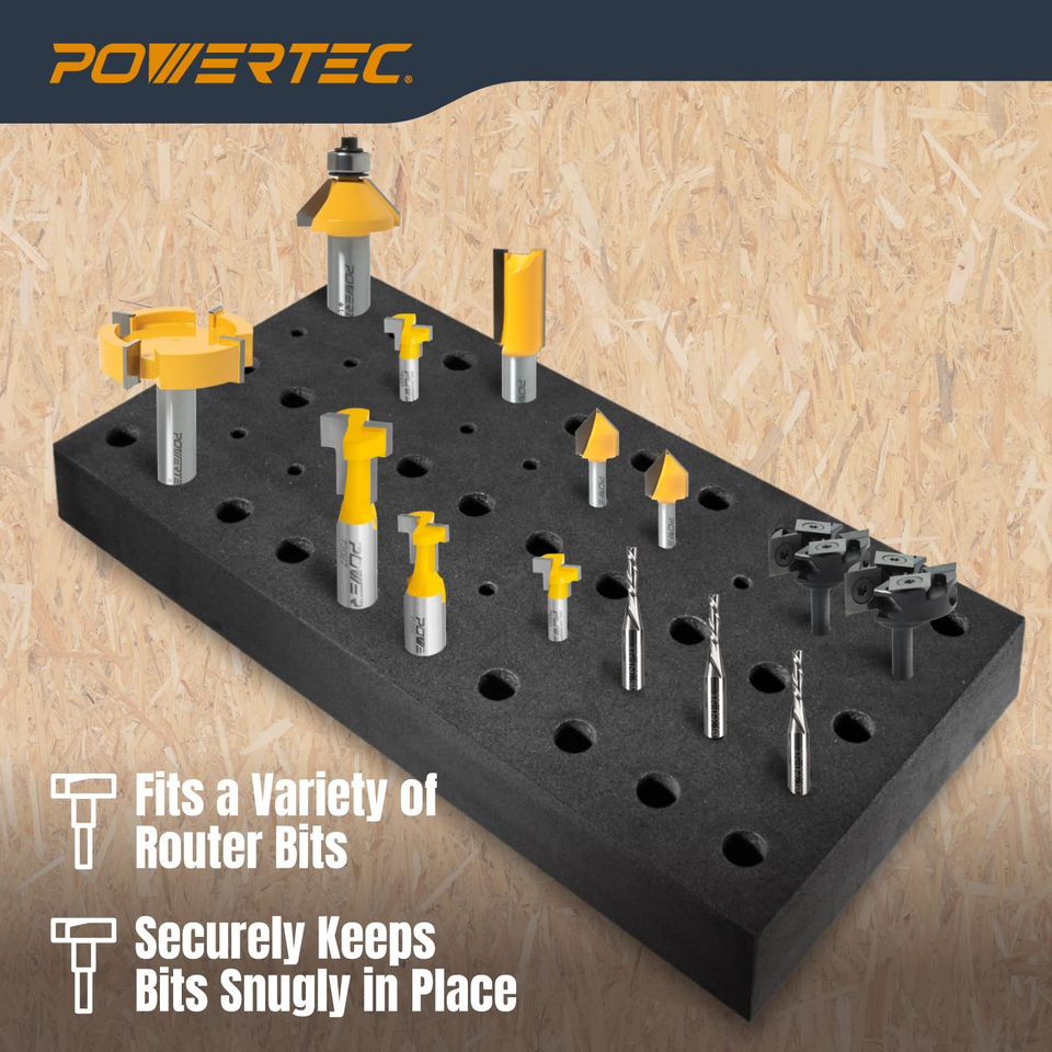 Router Bit Storage Tray, Router Bit Holder - Holds 50 Bits: (30) 1/2 ...