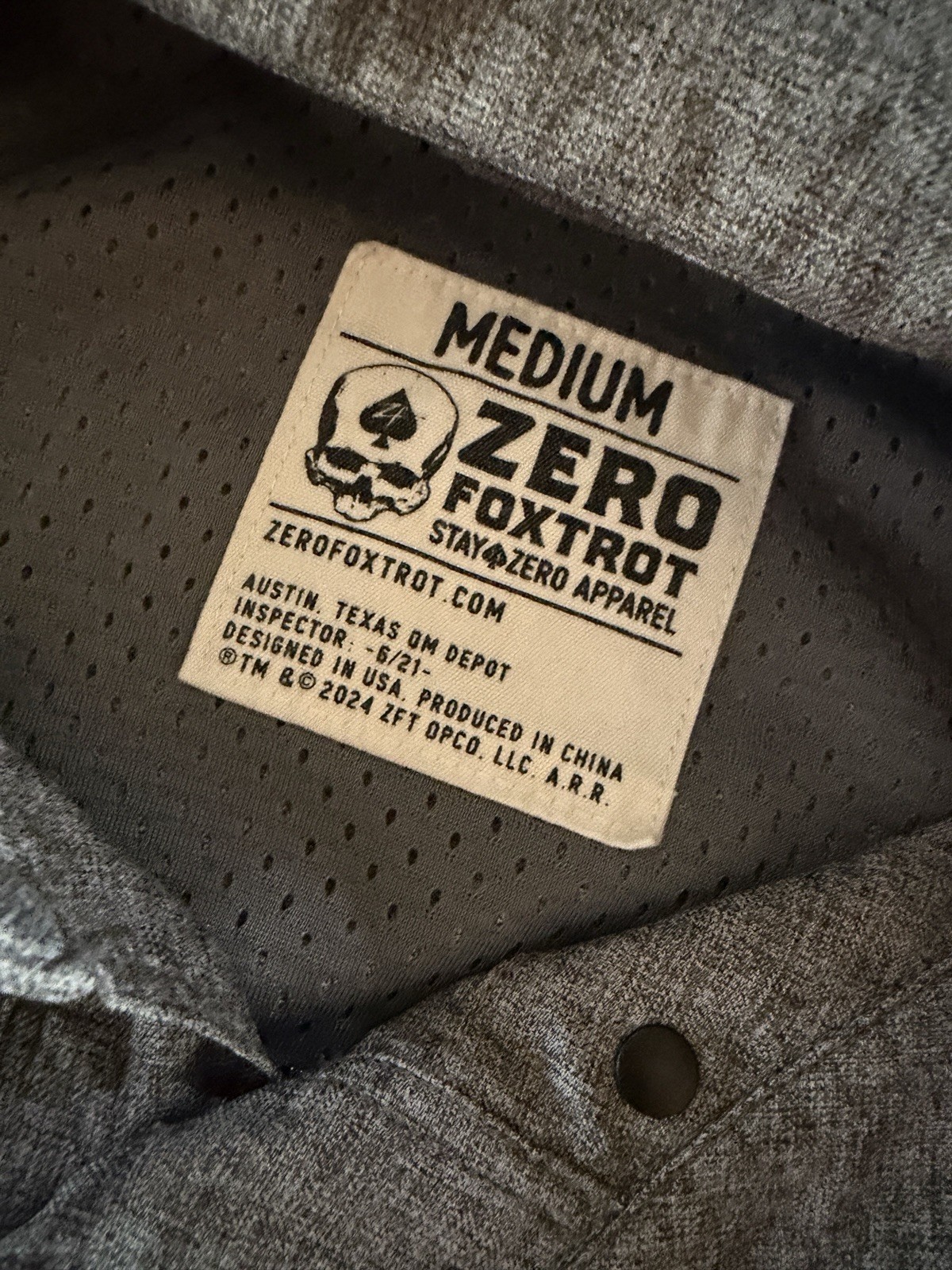 zero foxtrot shirt Button Up Medium - image 2