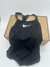 Nike Essential Girl's Racerback 1-Piece Swimsuit - Black - Medium NESSB711-001