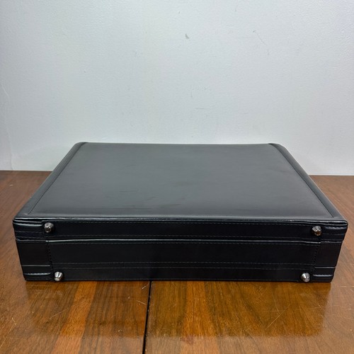 Samsonite Leather Computer Laptop Attache Briefcase Expandable 44077-1041 Black - Picture 8 of 11