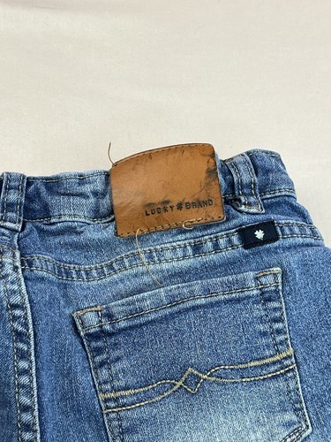 Lucky Brand Riley Shorts Girls 12 Denim Blue Cuff Adjustable Waistband Casual - Picture 3 of 9