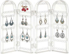 Earring Holder Organizer, Jewelry Organiser Stand, 4 Panels 260 Holes Foldable S