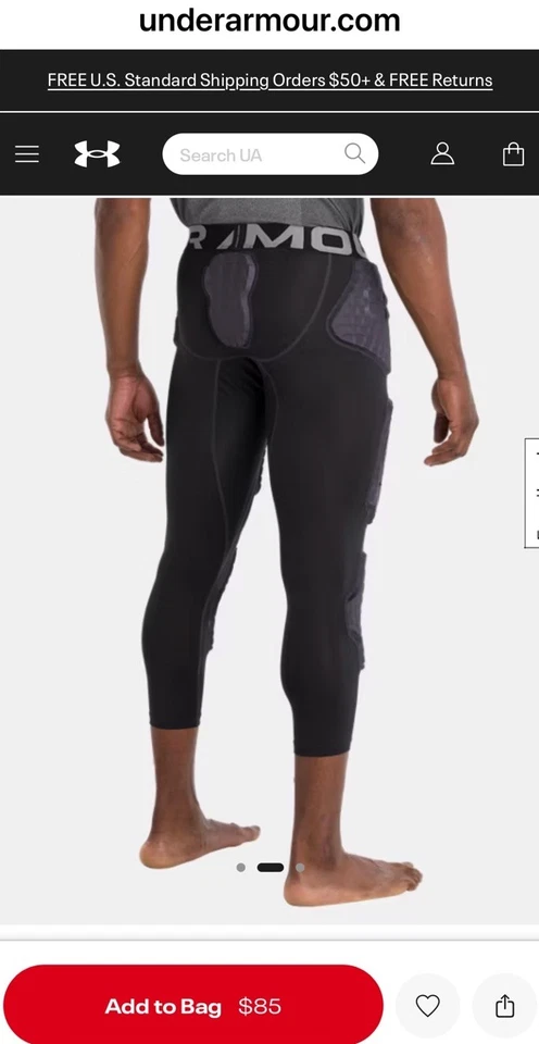 Medias acolchadas Under Armour Gameday Pro grandes para adultos con McDavid hexagonal 🏈 Foto 2 de 4