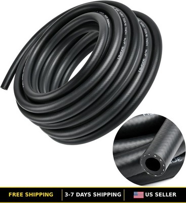 20 Ft High Pressure 3/8'' ID NBR Rubber Fuel Line Hose 300 PSI